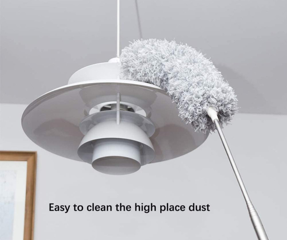 fluffy bendable cleaning brush with steel rod