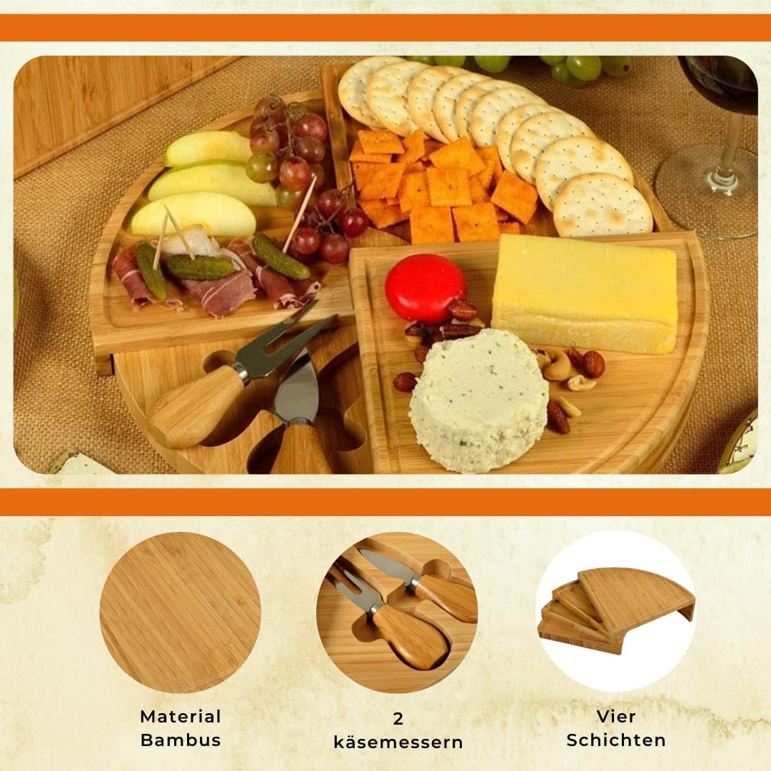 Round Wood Rotating Serving Plate