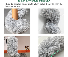 fluffy bendable cleaning brush with steel rod image