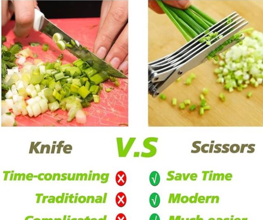 5 blades vegetable cutting scissor