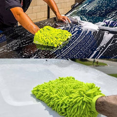 car washing mitt gloves double side useable image